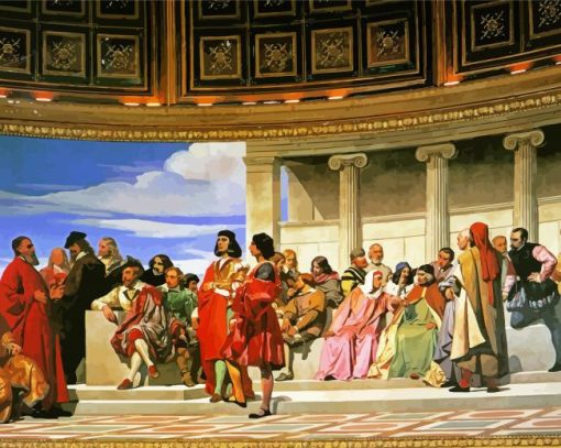 Hemicycle 2 By Paul Delaroche paint by number