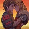 Hiccup And Astrid In Love Art paint by number