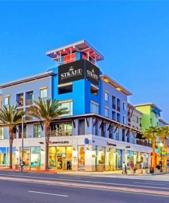 Huntington Beach California Buildings paint by number