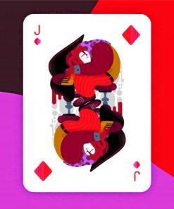 Jack Of Diamonds Card Art paint by number