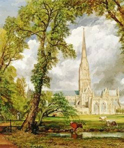 John Constable Salisbury Cathedral paint by number