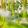 Jungle Plants Cartoon paint by number