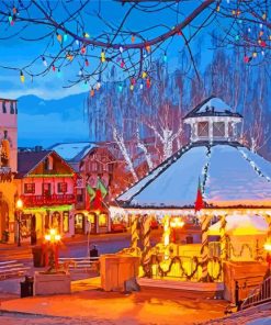 Leavenworth In Winter paint by number