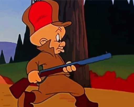 Looney Tunes Elmer Fudd paint by number