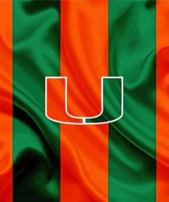 Miami Football Logo paint by number