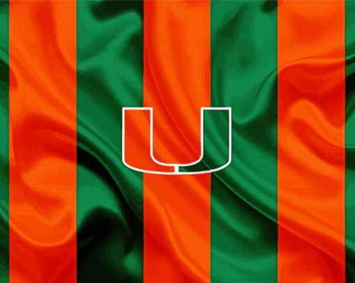 Miami Football Logo paint by number