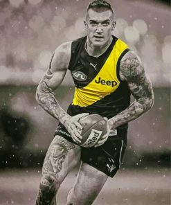 Monochrome Richmond Tigers Player paint by number