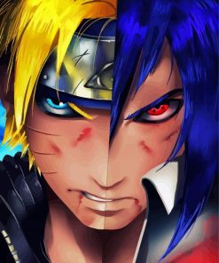 Naruto Vs Sasuke Art paint by number