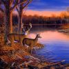 Nature Scene With Deer paint by number