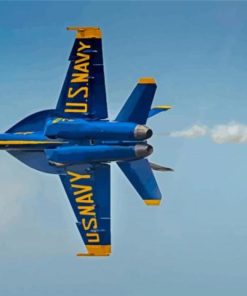 Navy Blue Angels paint by number