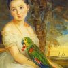 Parrot And Lady paint by number