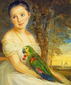 Parrot And Lady paint by number