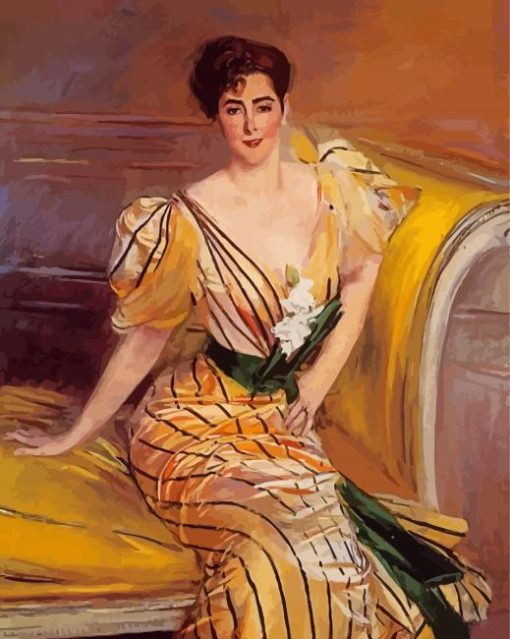 Portrait Of Madame Josephina Alvear De Errazuriz Boldini paint by number