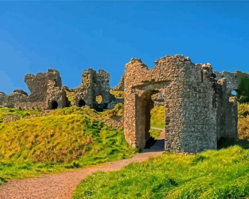 Rock Of Dunamase Ireland paint by number