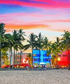 South Beach Florida paint by number