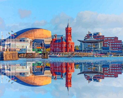 South Wales Reflection paint by number