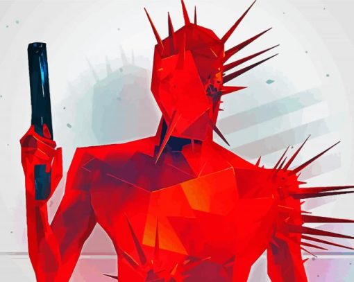 Superhot Video Game paint by number