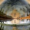 Taj Mahal Glass Globe Reflection paint by number