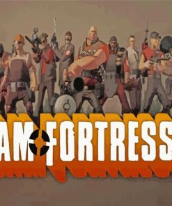 Team Fortress 2 Game Poster paint by number