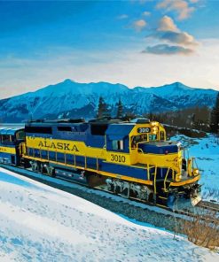 The Alaska Railroad Train paint by number