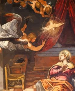 The Annunciation By Tintoretto paint by number