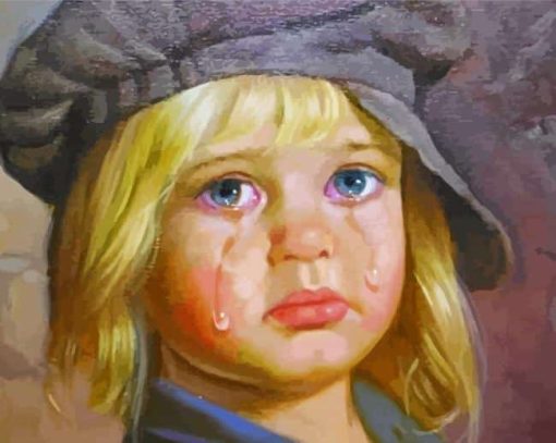 The Crying Boy paint by number