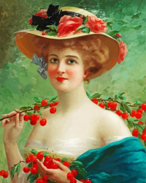 Under The Cherry Tree Emile Vernon paint by number