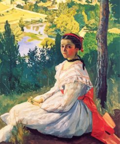 View Of The Village By Frederic Bazille paint by number