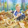 Watercolor Children paint by number