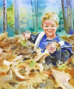 Watercolor Children paint by number