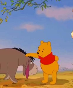 Winnie The Pooh Christopher Robin And Eeyore paint by number