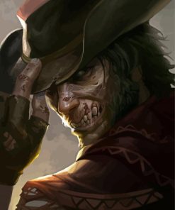 Zombie Cowboy Art Paint by number