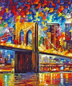 Aesthetic Abstract Colorful Bridge Art paint by number