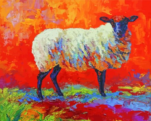 Aesthetic Abstract Sheep Art paint by number