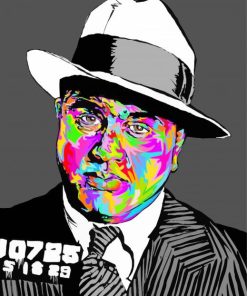 Aesthetic Colorful Al Capone paint by number