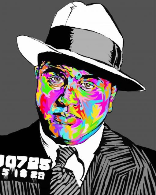 Aesthetic Colorful Al Capone paint by number