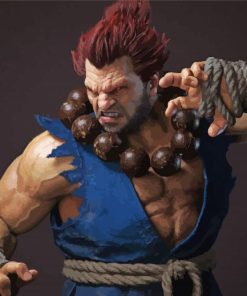 Akuma Street Fighter Character paint by number