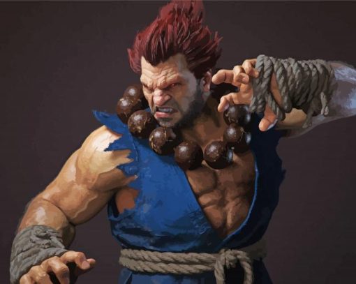 Akuma Street Fighter Character paint by number