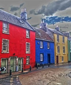 Anstruther Houses paint by number