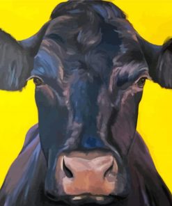 Black Cow paint by number