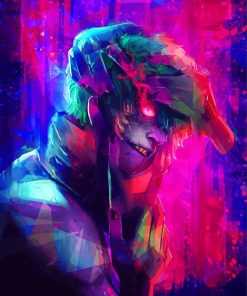 Colorful Tomura Shigaraki paint by number