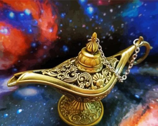 Cool Genie Lamp paint by number