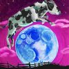 Cow Jumping Over The Moon At Night paint by number