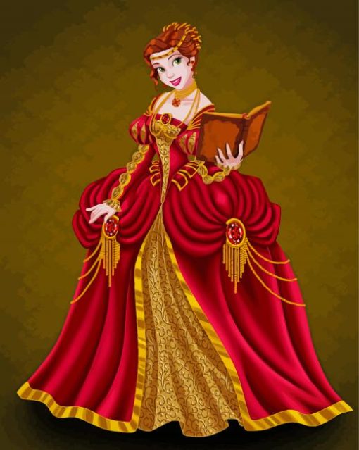 Disney Princess In Bodice Dress paint by number