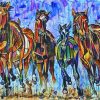 Galloping Sunlight Horses paint by number