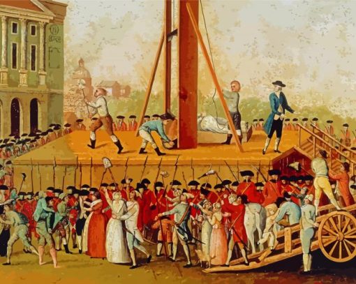 Guillotine Execution Art paint by number