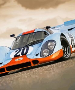 Gulf Porsche Car paint by number