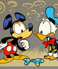 Mickey Mouse And Donald Duck Animation paint by number