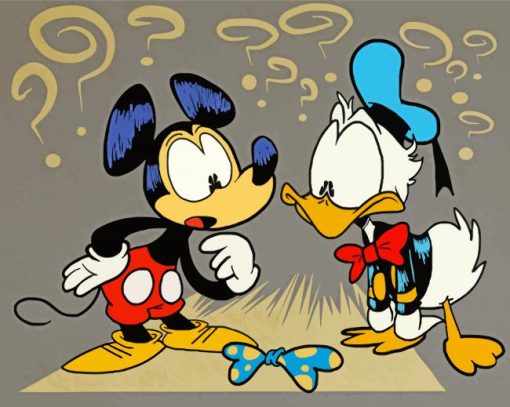 Mickey Mouse And Donald Duck Animation paint by number