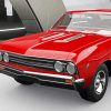 Red 67 Chevelle Car paint by number